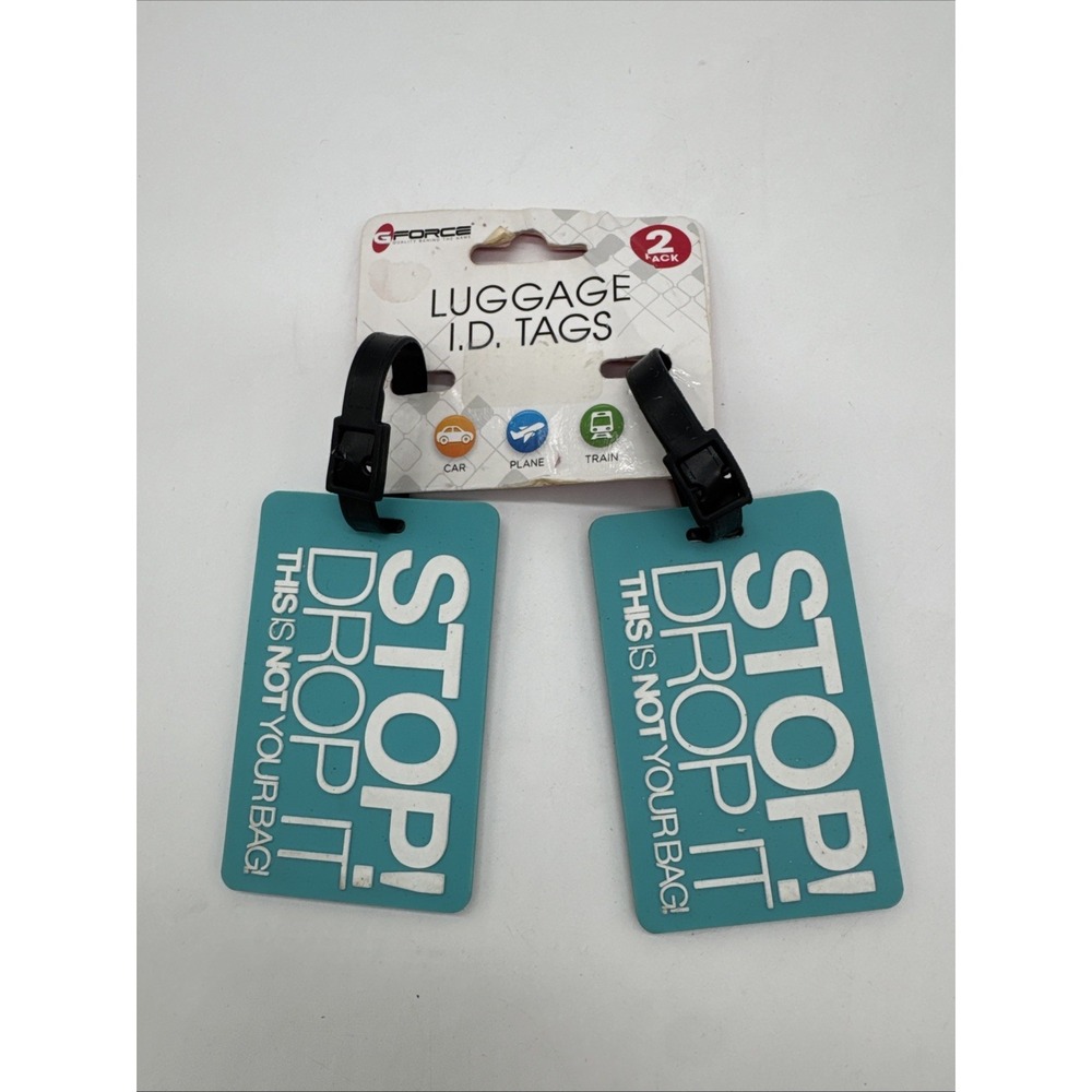 G Force Luggage Tag Travel ID Insert Label Stop Drop Not Your Bag  New